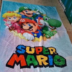 Super Mario Multicolor Throw Blanket
